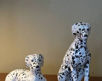 PAIR of Black & White Dogs....