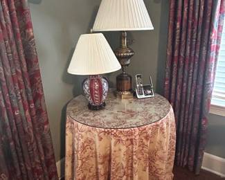 Small Round Table with Cloth.....great for any room!