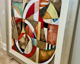 Very large Art Deco Mural, Framed