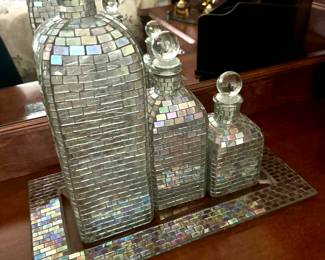 Decorative Glass Mosaic Bottles