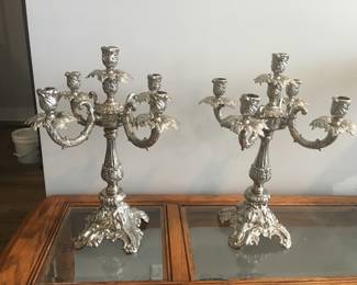 Silver Candleabras