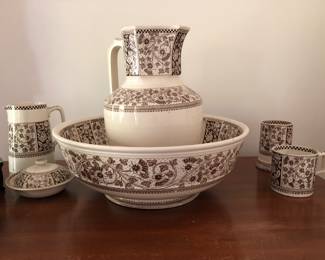 Antique ironstone wash set