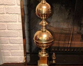 Pair of antique 32" andirons