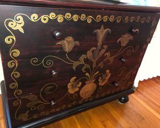 Handsome chest with black velvet lined drawers