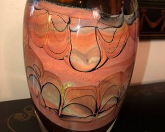 Brent Kee Young, Cleveland, 10” art glass vase