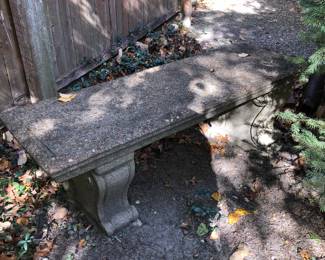 Vintage cement garden bench