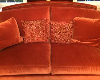 Ethan Allen velvet sofa