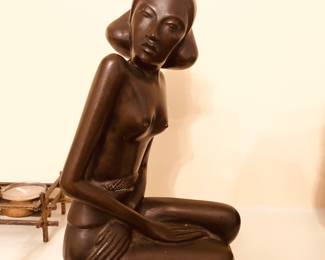 Pair of Bronze bookend figures from Indochina