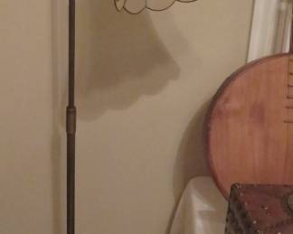 Floor lamp with capiz shell shade