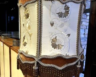 Ornate Velvet Floor Lamp 