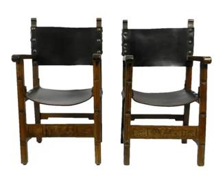 Leather 1930s  armchairs $1200 for pair