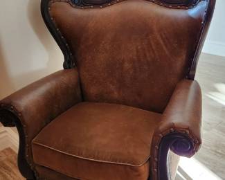 King Hickory Custom Leather Chairs and Fabric $1100 each