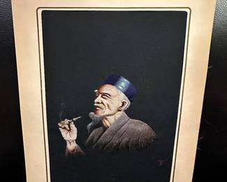 Japanese silk embroidery panel