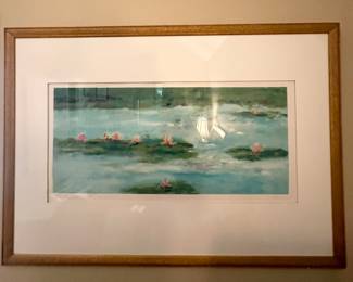 Monoprint "Monet's Lily's" 