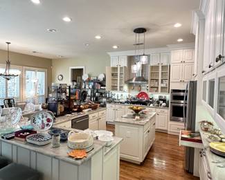 Kitchen FULL of cookware, china, cookbooks, entertaining pieces and more!