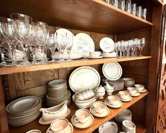 Armoire FULL of beautiful china sets!