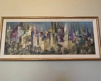 Acrylic on board - cityscape