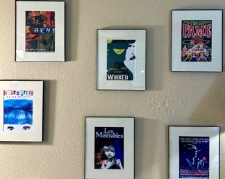 Framed playbills 