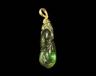 Tourmaline Pendant - 14K gold 