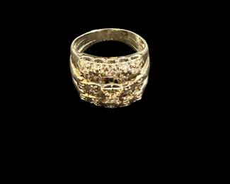 14K White Gold and Diamond Ring