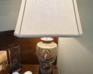 Asian enamel lamp