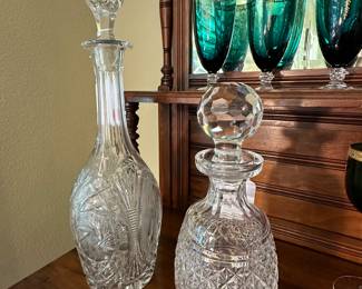 Waterford decanter and vintage decanter