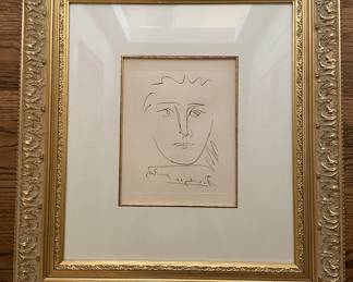 Pablo Picasso - signed intaglio - "Pour Robi"