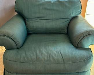 Hickory upholstered skirted chair