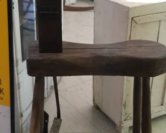 Primitive wood leather tool