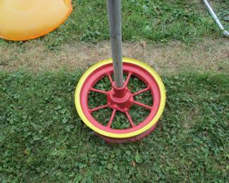 antique wheel post