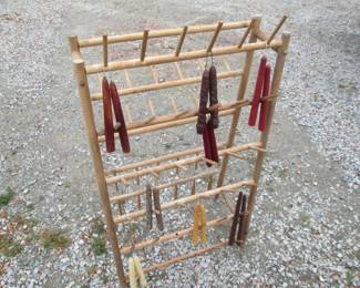 Wood candle rack 