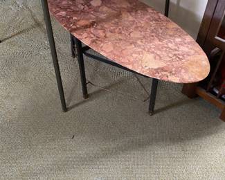 Mid Century Modern pink stone table 