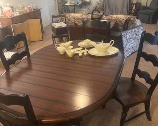 Beautiful wood table with 4 chairs