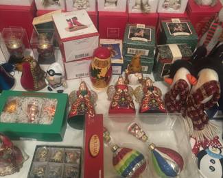 Hallmark ornaments in boxes