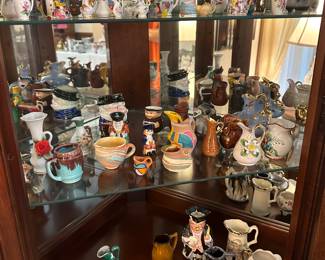 collection of small pitchers