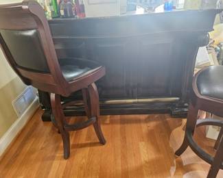 FUN BAR with two bar height swivel chairs.