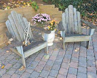 Pair of Adirondack chairs