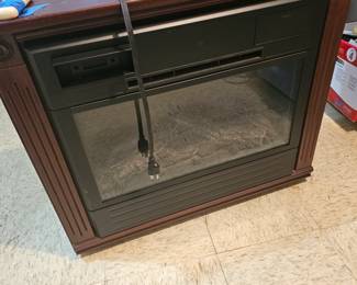 Electric fireplace.