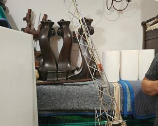 Mid century floor lamp. Art piece signed. C.Jere for Curtis Jere. 1971
Known for his metal wall art.