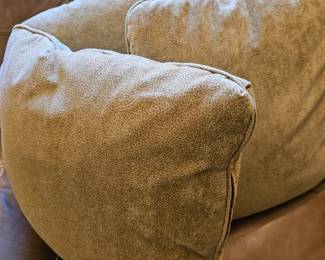 Set of three pillows in ultra suede