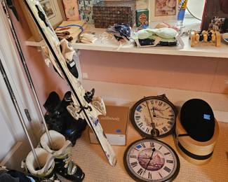 Clocks, ski sets, ski boots, and more!