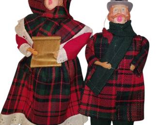 Vintage Caroler Figurine Ornaments 