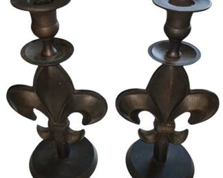 Fleur de Lis candle holders 