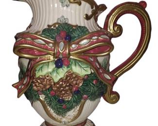 Fitz Floyd Florentine Christmas Pitcher 