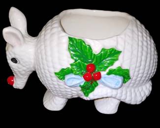 Ceramic Christmas Armadillo 