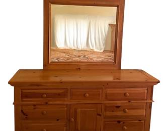 Broyhill Wood Dresser Mirror 