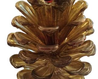Vintage Godinger Pinecone Candle Holder 