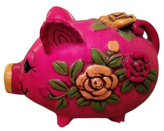 Vintage Holiday Fair Piggy Bank 1969 