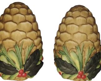 Lenox Salt Pepper Pine Cone Shakers 
