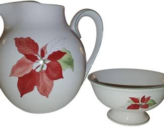 Goertzen Poinsettia Pitcher Bowl 